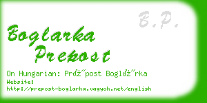 boglarka prepost business card